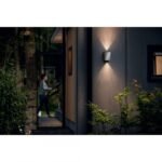Aplica LED pentru exterior Philips Cistus, 2x4.5W (70W), 1000 lm, lumina calda (2700K), dimabila, IP44, 117x109x140mm, Inox - Image 3