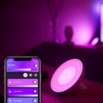 Lampa LED RGB Philips New Hue Bloom (gen4), Bluetooth, 7.1W, 500 lm ,lumina alba si color (2000-6500K), IP20, 12.6cm, Alb - Image 4