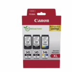 Canon pachet cartuse cearneala PG-545XL X2 /CL-546XL MULTIPACK, capacitate negru: 2 X 400 pagini/13ml, Color: 300 pagini / 15ml, Compatibil cu: PIXMA 2550S, PIXMA IP2850, PIXMA MG2450, PIXMA MG2550, PIXMA MG2950, PIXMA MG3050, PIXMA MG3051, PIXMA MG3052, PIXMA MG3053, PIXMA MX495, PIXMA TR4550