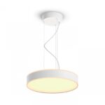 Pendul LED Philips Hue Enrave, Bluetooth, 33.5W, 4300 lm, luminaalba(2200-6500K), IP20, 42.5cm, Alb, Intrerupator cu variator inclus