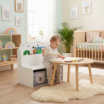 Bancuta cu spatiu de depozitare jucarii si carti Bear, U-Grow - Image 7