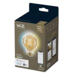 Bec LED inteligent vintage (decorativ) WiZ Connected Filament Gold G95 ,Wi-Fi, E27, 6.7W (50W), 640 lm, lumina alba (2000-5000K), compatibilGoogle Assistant/Alexa/Siri - Image 2
