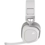 Casti Gaming Head-band Corsair HS80 MAX WIRELESS, Fara Fir, Noise-canceling, Alb - Image 2