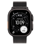 Apple Watch Ultra 3 GPS + Cellular 49mm Black Titanium Case with Black Titanium Milanese Loop - Small