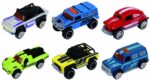 MACHETA DIE CAST, SET 6 CAMIONETE 1/64, 7.5 CM, DIVERSE MODELE SI CULORI- GRI, ALBASTRU, ROSU, VERDE, BLEU, ALB, VERDE INCHIS, MARO, PORTOCALIU, GRI INCHIS