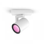 Spot LED RGB Philips Hue Argenta, Bluetooth, GU10, 5.7W, 350 lm ,luminaalba si color (2000-6500K), IP20, Metal, Alb