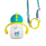 Pachet 3 in 1 cana 260 ml tritan cu 3 accesorii diferite pentru baut : tetina biberon, cioc , pai, blue, U-Grow - Image 5