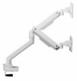 Suport monitor Serioux MM69-C012, compatibilitate  dimensiune ecran 17"-49", arc cu gaz, greutate maximă suportata: (per ecran): 2~20 kg, VESA: 75x75, 100x100, inclinare: +50°~-20°, pivotare: +90°~-90°, rotația ecranului: +180°~-180°, instalare: clemă, grommet,alb - Image 16