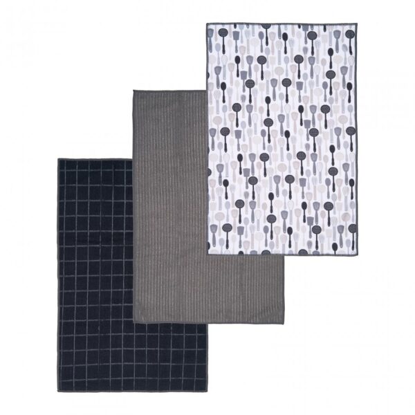 "Set 3 Prosoape Gri Microfibra 45x70cm- Ustensile