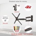 Suport TV de perete Barkan, cu brat 13"- 65", Max 36kg, VESA 400x400, negru - Image 6