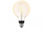 Bec LED inteligent vintage (decorativ) Philips Hue Filament Glob G125 ,Bluetooth, E27, 7W (40W), 550 lm, lumina alba (2200-4500K)