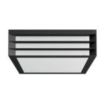 Plafoniera pentru exterior Philips Moonshine, 2xE27, max 2x14W, IP44 ,260x260x81mm, Antracit - Image 2
