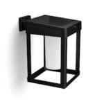 Aplica LED solara pentru exterior cu senzor de miscare Philips CAMILLSQUARE FROSTED, 1.4W, 4V, 250 lm, lumina calda (3000K), IP44,20 5x190x140mm, Negru - Image 2