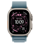 Apple Watch Ultra 3 GPS + Cellular 49mm Natural Titanium Case with Light Blue Alpine Loop - Large
