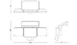 Lampa LED solara pentru exterior cu senzor de miscare Philips NYSIL ,8.7W, 4V, lumina rece (5000K), IP65, 168x293x117mm, Negru - Image 3