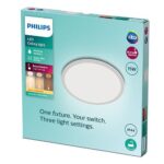 Plafoniera LED Philips Superslim CL550, 3 trepte de intensitate, 15W ,1300 lm, lumina calda (2700K), IP44, 25cm, Alb - Image 4