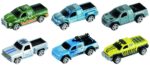 MACHETA DIE CAST, SET 3 CAMIONETE, SCARA 1/64, 7.5CM, DIVERSE MODELE SI CULORI- BLEU, PORTOCALIU, ALBASTRU, TURQUOISE, GALBEN, ROSU, ROZ, VERDE, TURQUOISE, ALB - Image 3