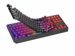 Tastatura gaming mecanica wireless Genesis Thor 230 TKL, iluminare RGB, swtich-uri Red, 87 taste, 11 butoane multimedia, negru - Image 4