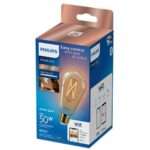 Bec LED inteligent vintage (decorativ) Philips Filament Bulb Amber ST64 ,Wi-Fi, Bluetooth, E27, 7W (50W), 640 lm, lumina alba (2000-5000K) - Image 2