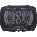 Cooling pad Serioux, SRXNCP025, Dimensiuni: 390*280*28mm, Compatibilitate maxima laptop: 17.3 inch, Numar ventilatoare: 4, Dimensiune ventilator: 2 x 125*125*15mm / 2 x 70*70*15mm, Nivel zgomot: 15-20dB, Flux aer: 56-75CFM, Tensiune alimentare: DC 5V, Viteza rotatie maxima: 1200 RPM, Display LCD, 2 - Image 3