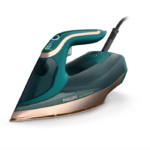 Fier de calcat Philips DST8030/70 Seria8000, 3000W, OptimalTemp, talpa Steamglide Elite si DinamiQ, pompa Turbosteam Abur 70 g/min, jet de abur 240 g, capacitate rezervor 350ml, Detartrare Quick Calc Release, oprire automata, sistem antipicurare, Turcoaz
