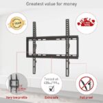 Suport TV de perete Barkan fix, compatiblitate ecran 13-65", greutate maxima suportata 50kg, VESA 75x75~400x400, negru - Image 3