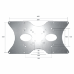 Adaptor VESA Neomounts by Newstar  FPMA-VESA400, 400x200mm, suporta pana la 35kg, argintiu