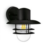 Aplica pentru exterior Philips INYMA, 1xE27, max 25W, IP44 ,245x260x230mm, Negru - Image 2