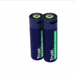 Baterii reincarcabile AA Trust, incarcate prin USB-C, putere intrare 1.2W, pachet de 2 bucati.