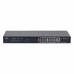 Dahua Managed Switch 18 porturi, 16 porturi POE, Gigabit, Port 1-16:16 × 10M/100M/1000MBase-T (PoE), Port 17-18:2 × 10M/100M/1000MBase-T (uplink) (combo), Port 17-18:2 × 1000M SFP (uplink)(combo), 1 × Console port, Managed L2, Capacitate switch: 56 Gbps, Packet Forwarding Rate: 29.76 Mpps - Image 3