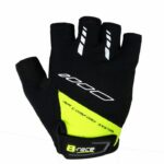 MANUSI B-RACE CU GEL NEGRU/LIME, M