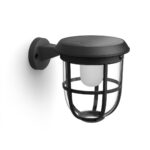 Aplica LED solara pentru exterior cu senzor de miscare Philips RADII ,1.3W, 4V, 250 lm, lumina calda (3000K), IP44, 192x240x175mm,Negru - Image 2