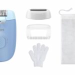 Epilator cu fir PHILIPS Seria 4000 BRE247/00, 2 viteze, 4 accesorii, Retea, Albastru, L x A x I (mm) 50x120x145