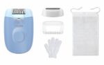 Epilator cu fir PHILIPS Seria 4000 BRE247/00, 2 viteze, 4 accesorii, Retea, Albastru, L x A x I (mm) 50x120x145