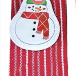 Set 2 piese bucatarie:suport vase,prosop Snowman