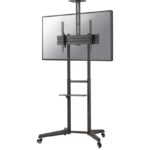 Stand podea mobil/fix Neomounts FL50-550BL1; pentru display-uri cu diagonale 37"-70", sistem de prindere VESA 100x100~600x400, greutate maxima suportata 50kg, tilt +5°/-12°, inaltime reglabila manual 1285-1450mm; management cabluri, 2 stalpi; dimensiuni 871x678x1966; culoare negru. Garantie 5 ani