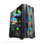 Carcasa 1STPLAYER X3-M-BK, RGB, Micro Tower, Black