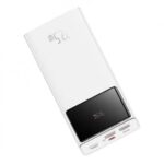 Baterie externa Baseus Star-Lord, capacitate 30.000 mAh, 2 porturi iesire USB 2.0, 1 port USB-C, voltaj iesire 9 V, amperaj 3 A, functii display digital pentru nivel baterie, alb - Image 2
