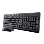 Kit Trust Primo tastatura standard, mouse wireless optic, rezoltie maxima 1200 DPI, negru