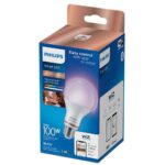 Bec LED RGB inteligent Philips Bulb A67, Wi-Fi, Bluetooth, E27 ,13W(100W), 1521 lm, lumina alba si color (2200-6500K) - Image 2