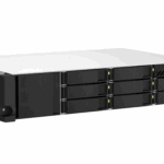 NAS QNAP 873AEU 8-Bay, CPU AMD Ryzen V1000 series V1500B 4C/8T 2.2 GHz, RAM 4GB (1x4GB) DDR4 SODIMM  (max. 64GB total, optional ECC RAM support), HDD: 8 x 2.5"/3.5" SATA 6Gbps, 2x M.2 2280 PCIe Gen3 x1 (neincluse), LAN: 2 x 2.5GbE, optional 10GbE expansion via a PCIe card,