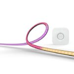 Banda LED RGB Philips Hue Gradient pentru PC, monitor 32-34 inch, 19W ,1000 lm, lumina alba si color, 116.5cm, Consola Hue Bridge inclusa,Negru