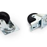 Set 4 roti Triton 2 roti cu frana, incarcare maxima 800kg