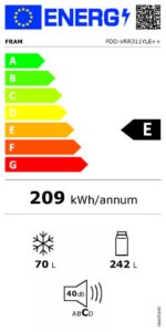 FRIGIDER CU DOUA USI FRAM FDD-VRR311YLE++ - Image 9