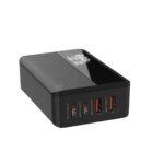 Incarcator retea Serioux 100W GAN Quick Charge, Intrare: 100-240V~ 50/60Hz 2.5A Max , C1 Ieșire: 5V/3A, 9V/3A, 12V/3A, 15V/3A, 20V/5A 100W Max , PPS:3.3-21V/5A, C2 Ieșire: 5V/3A, 9V/3A, 12V/3A, 15V/3A, 20V/5A 100W Max, PPS:3.3-21V/5A, A1 Ieșire: 5V/3A, 9V/3A, 12V/2.5A, 20V/1.5A 30W Max, A2 Ieșire