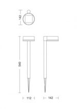 Lampa LED solara pentru exterior cu spike Philips VYNCE , 1.5W, 3.3V ,200lm, lumina calda (2700K), IP44, 540x142x112mm, Negru - Image 3
