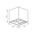 Aplica LED Vivalux SQUARE STARK, 6W, 180 lm, lumina neutra (4000K), 120°, IP54, 100x100x100mm, 15000h, aluminiu, -25÷+40°C, Negru - Image 2