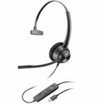 Casti Mono-casca HP EncorePro 310, Cu fir, noise-canceling, Negru