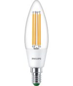 Bec LED Philips Classic B35, Ultra Efficient Light, E14, 2.3W (40W), 485lm, lumina calda (3000K)
