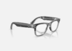 Ray-Ban Meta Wayfarer Gen 2 AI Glasses Shiny Transparent Grey/Sapphire Transitions RW4012 6840MF 53 - Image 8